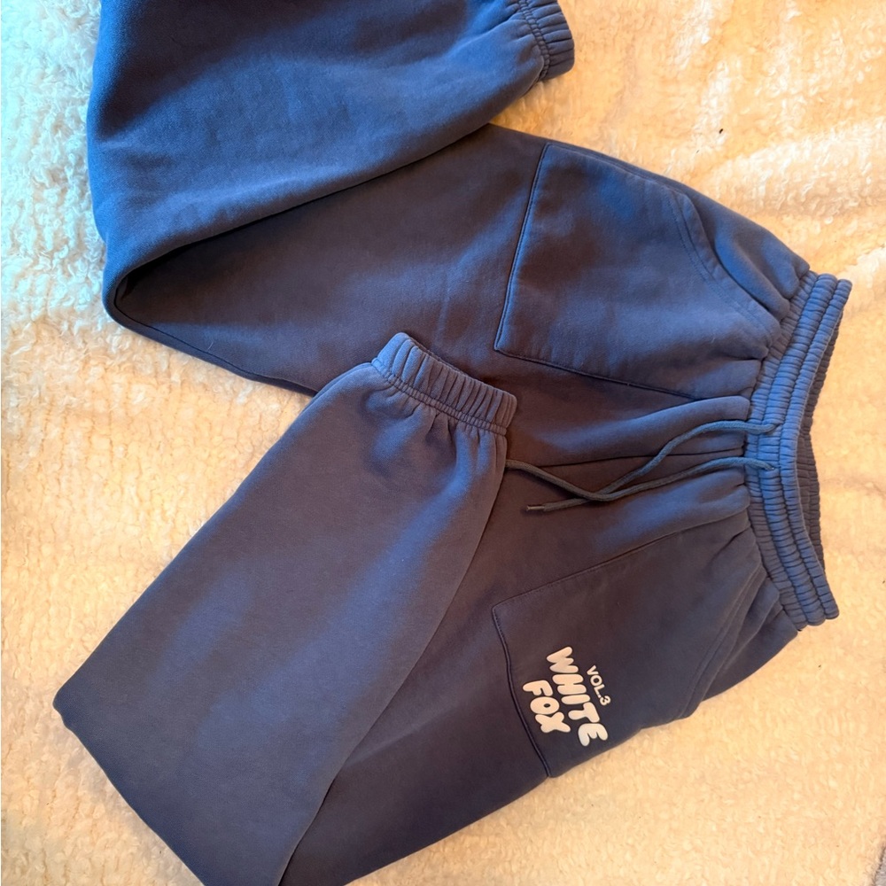 White Fox Boutique Blue Sweat Set